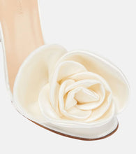 Magda Butrym Floral-appliqu√É¬© satin sandals