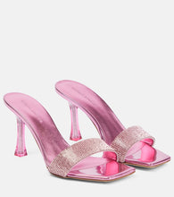 Magda Butrym Embellished leather-trimmed PVC mules