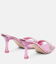 Magda Butrym Embellished leather-trimmed PVC mules