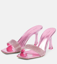 Magda Butrym Embellished leather-trimmed PVC mules