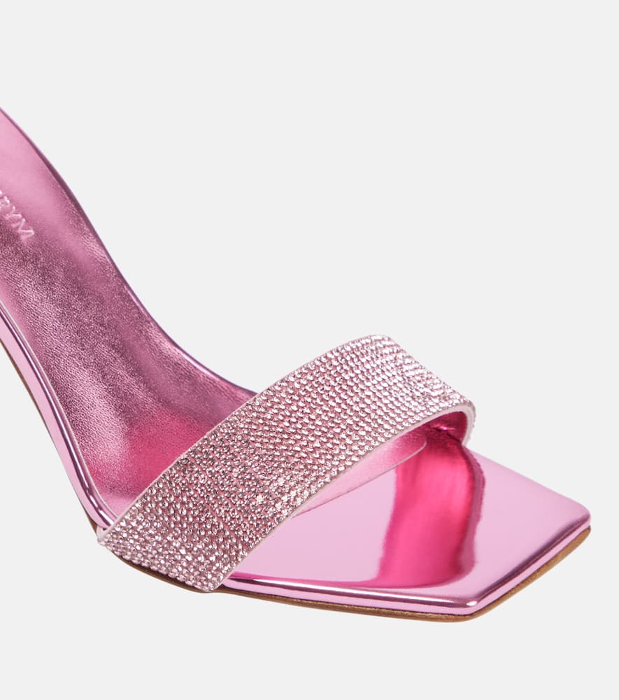 Magda Butrym Embellished leather-trimmed PVC mules