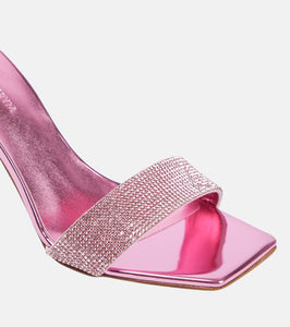 Magda Butrym Embellished leather-trimmed PVC mules