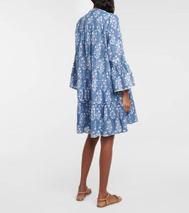 Juliet Dunn Floral cotton-blend minidress