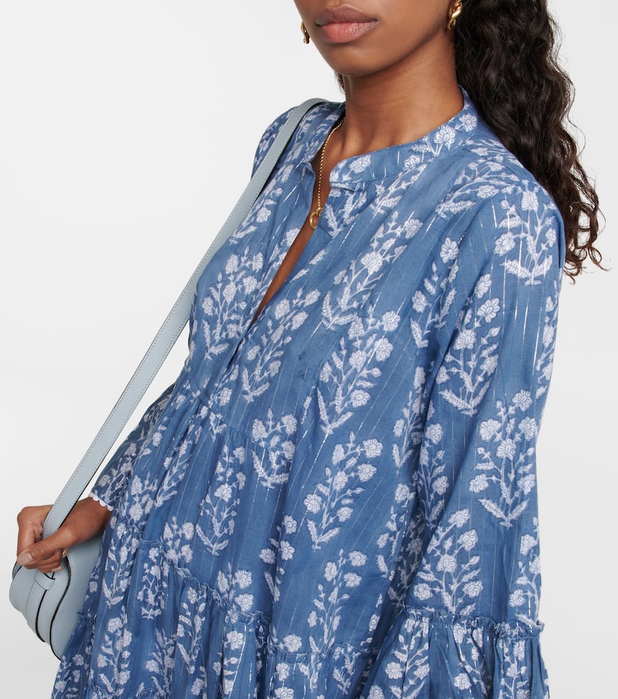 Juliet Dunn Floral cotton-blend minidress