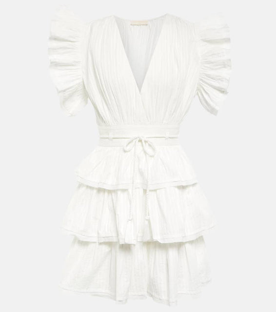 Ulla Johnson Camilla ruffled cotton poplin minidress