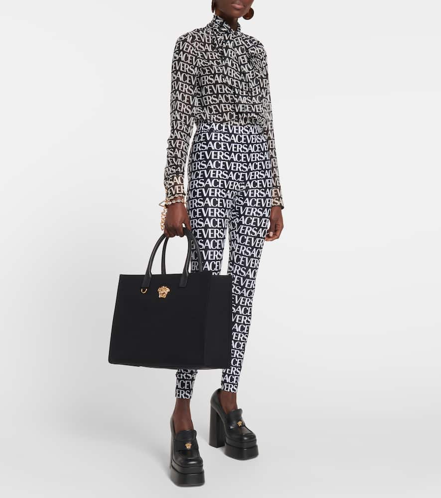 Versace La Medusa cotton canvas tote bag