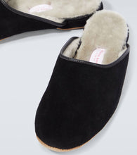 Derek Rose Douglas suede and shearling slippers