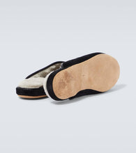 Derek Rose Douglas suede and shearling slippers