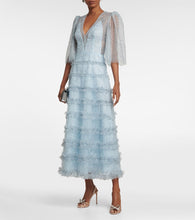 Costarellos Lucia embellished tulle gown