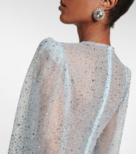 Costarellos Lucia embellished tulle gown