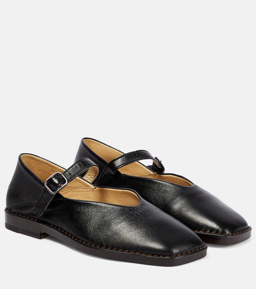 Lemaire Leather Mary Jane ballet flats - Lemaire 皮革玛丽珍芭蕾平底鞋