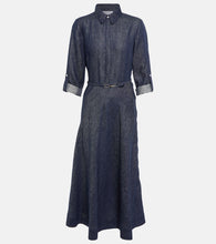 Gabriela Hearst Marley denim midi dress. Gabriela Hearst Marley 牛仔中长连衣裙