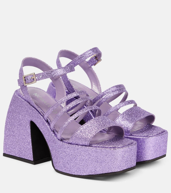Nodaleto Bulla Chibi glitter platform sandals