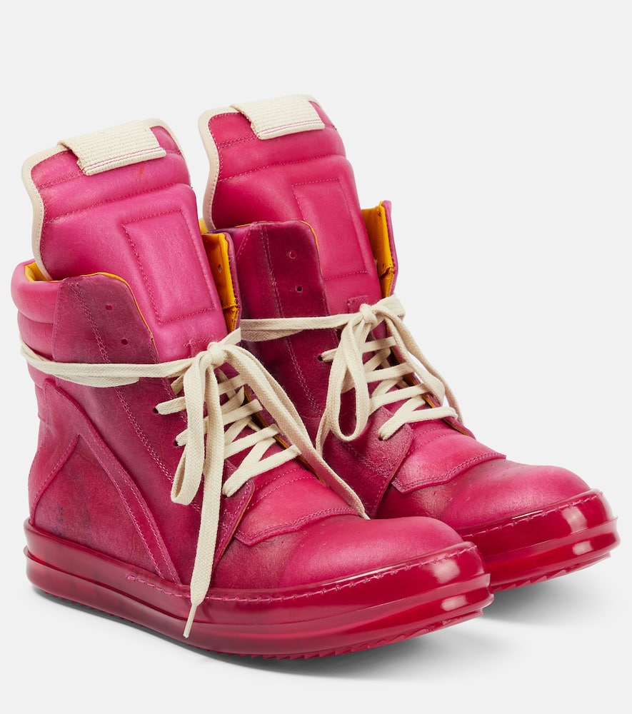 Rick Owens Geobasket leather high-top sneakers