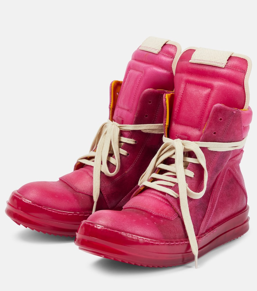 Rick Owens Geobasket leather high-top sneakers