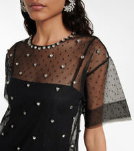 REDValentino Embellished point d√¢¬Ä¬ôesprit tulle minidress