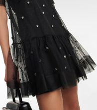 REDValentino Embellished point d√¢¬Ä¬ôesprit tulle minidress