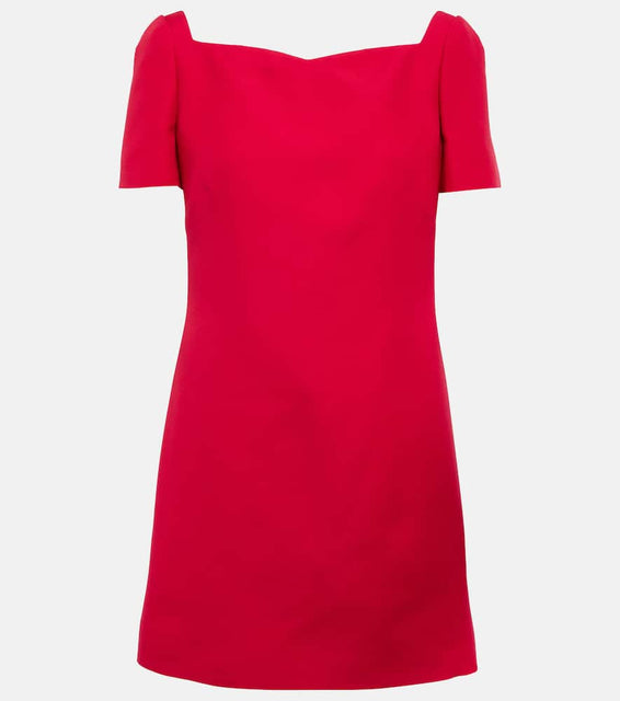 Valentino Wool and silk crêpe couture minidress