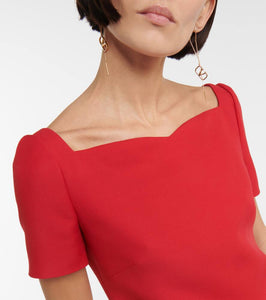 Valentino Wool and silk crêpe couture minidress