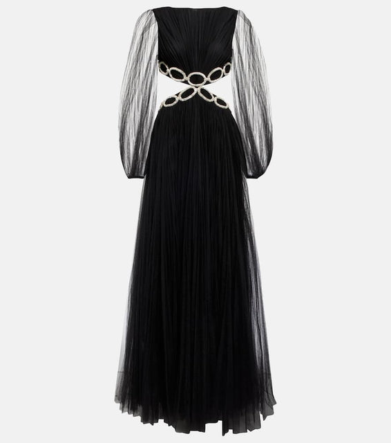 Valentino Embellished cutout tulle gown