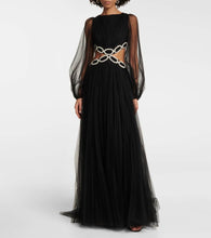 Valentino Embellished cutout tulle gown