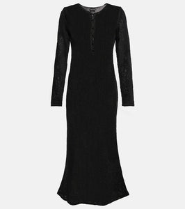 Tom Ford Metallic knitted maxi dress