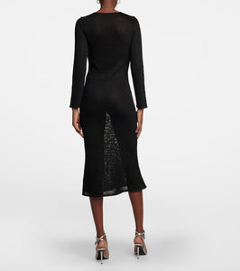 Tom Ford Metallic knitted maxi dress