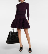 Alaia Mina 50 Large leather tote bag