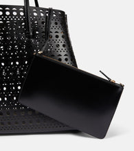 Alaia Mina 50 Large leather tote bag