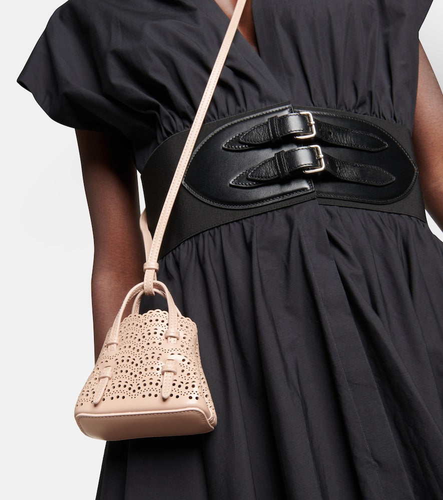 Alaia Le Mina Mini leather crossbody bag