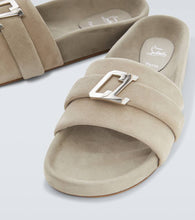 Christian Louboutin Embellished suede slides