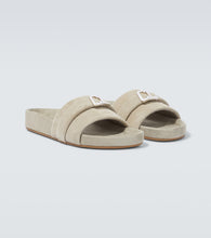 Christian Louboutin Embellished suede slides