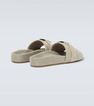 Christian Louboutin Embellished suede slides