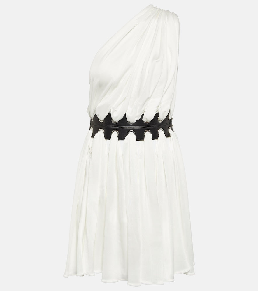 Alaia Leather-trimmed minidress. Alaia 皮革饰边迷你连衣裙
