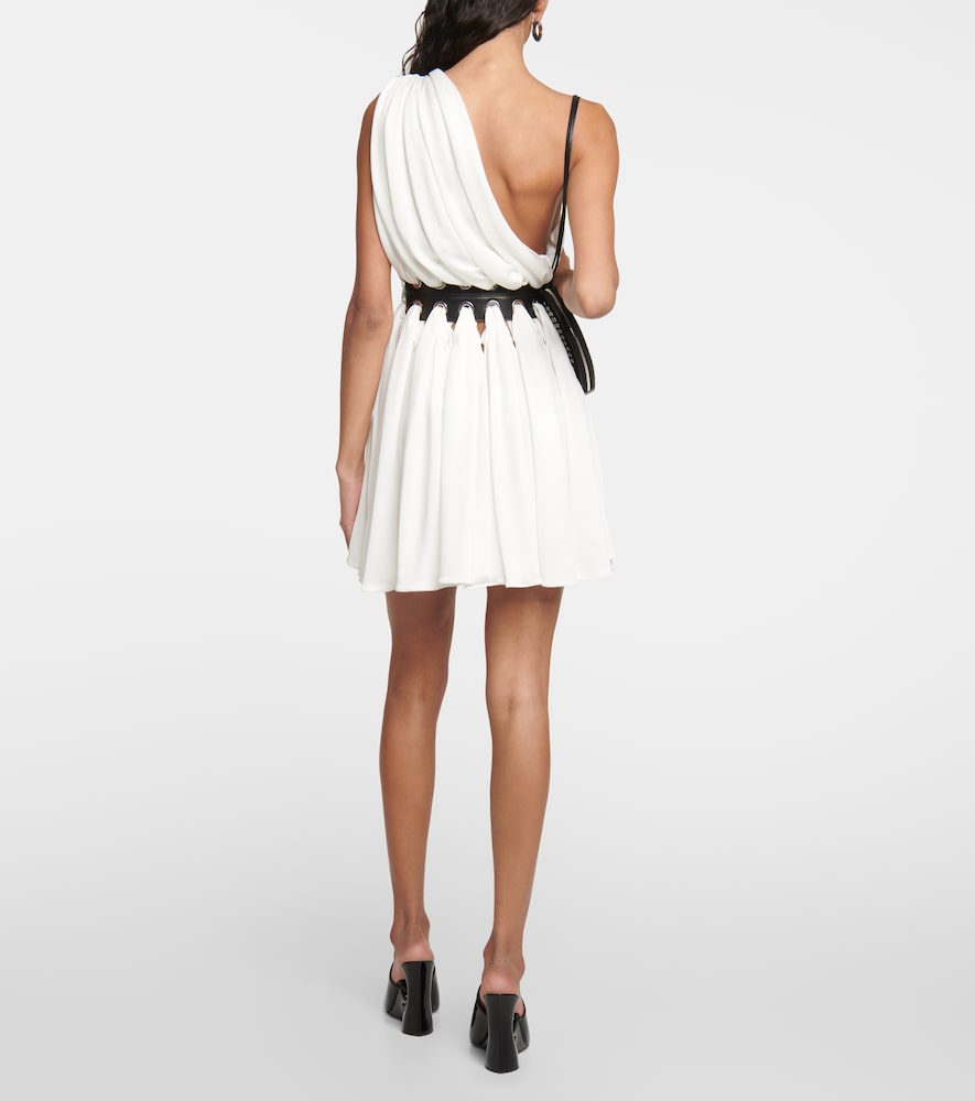 Alaia Leather-trimmed minidress