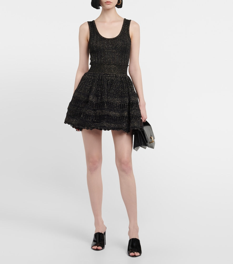 Alaia Crinoline wool-blend minidress