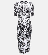Alaia Printed midi dress