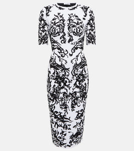 Alaia Printed midi dress