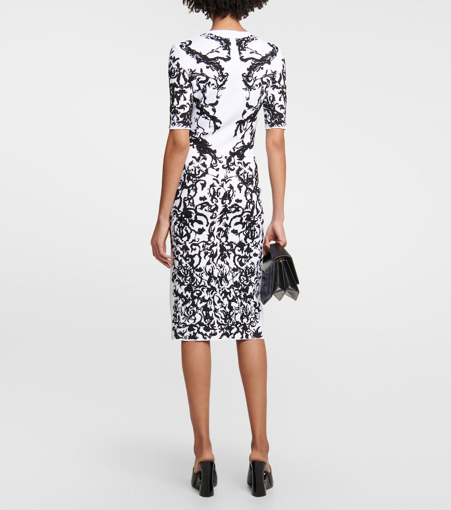 Alaia Printed midi dress