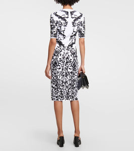 Alaia Printed midi dress