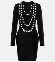 Alaia Jacquard wool-blend minidress