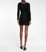 Alaia Jacquard wool-blend minidress