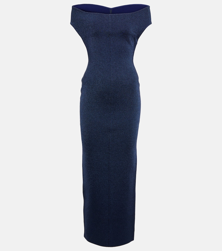 Alaia Off-shoulder wool-blend Lurex√Ç¬Æ gown. Alaia 露肩羊毛混纺 Lurex√Ç¬Æ 礼服