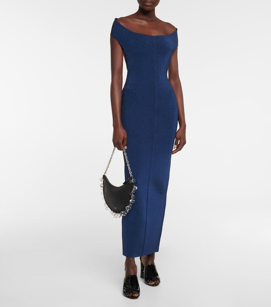 Alaia Off-shoulder wool-blend Lurex√Ç¬Æ gown