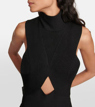 Alaia Cutout high-neck minidress