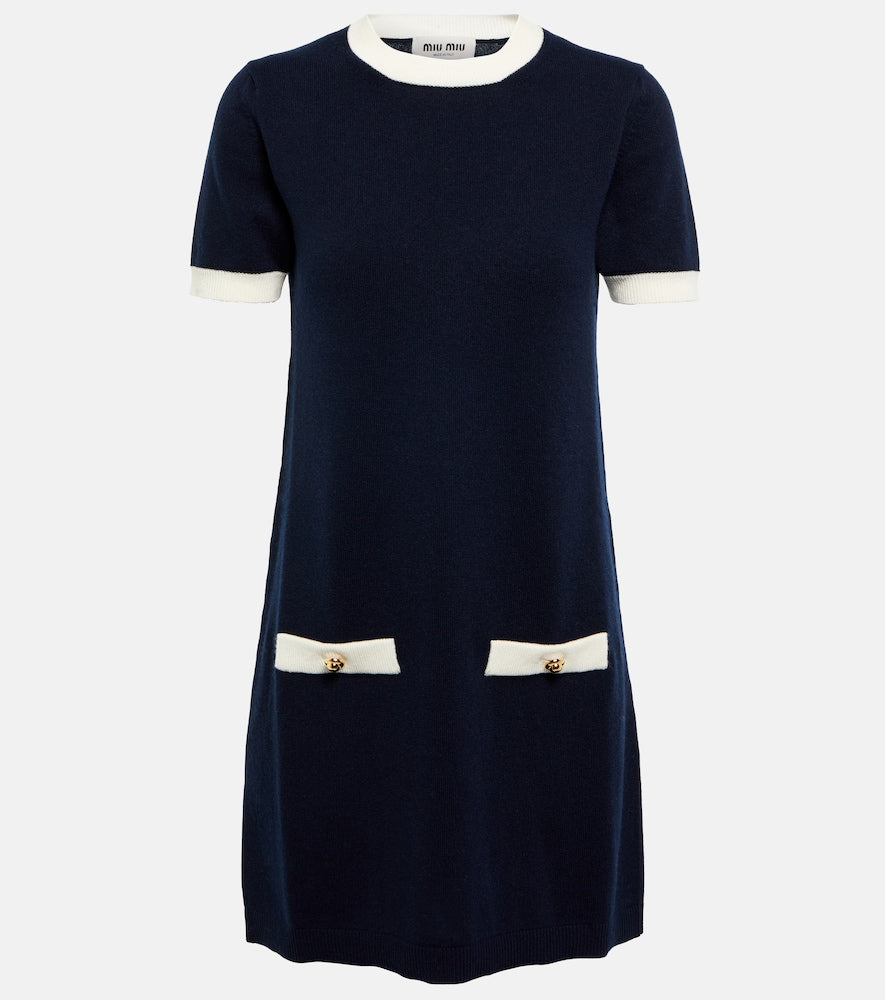 Miu Miu Cashmere minidress. Miu Miu 羊绒迷你连衣裙