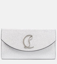 Christian Louboutin Loubi54 glitter leather clutch. Shop Christian Louboutin Shoulder Bags for women now.
