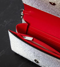 Christian Louboutin Loubi54 glitter leather clutch