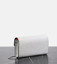 Christian Louboutin Loubi54 glitter leather clutch