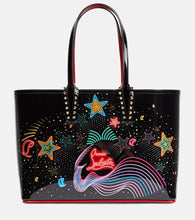 Christian Louboutin Cabata Small printed leather tote bag. Shop Christian Louboutin Tote Bags for women now.